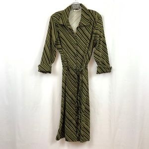 Selene Sport Olive Color Stripe Dress/Tunic, 1X